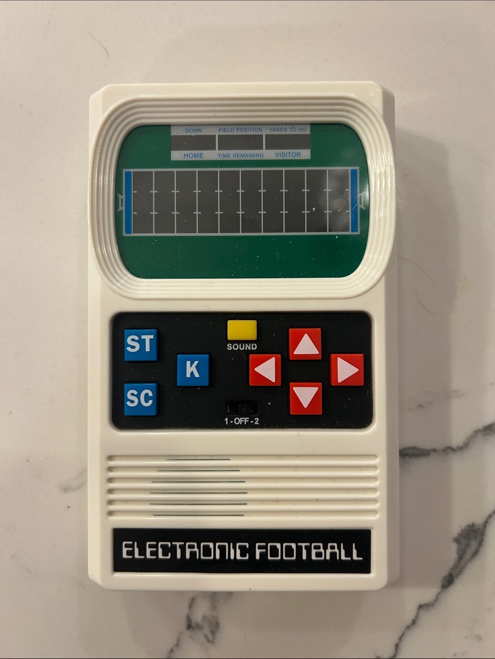 Mattel Electronic Football Handheld Game - White